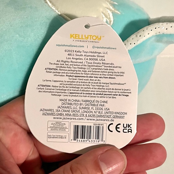 NWT Squishmallows Dabney Fox Plush Stuffed Animal Turquoise Toy 8” - Picture 13 of 13